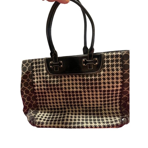 Nine West Black and Grey Design Shoulder Tote - Picture 3 of 6